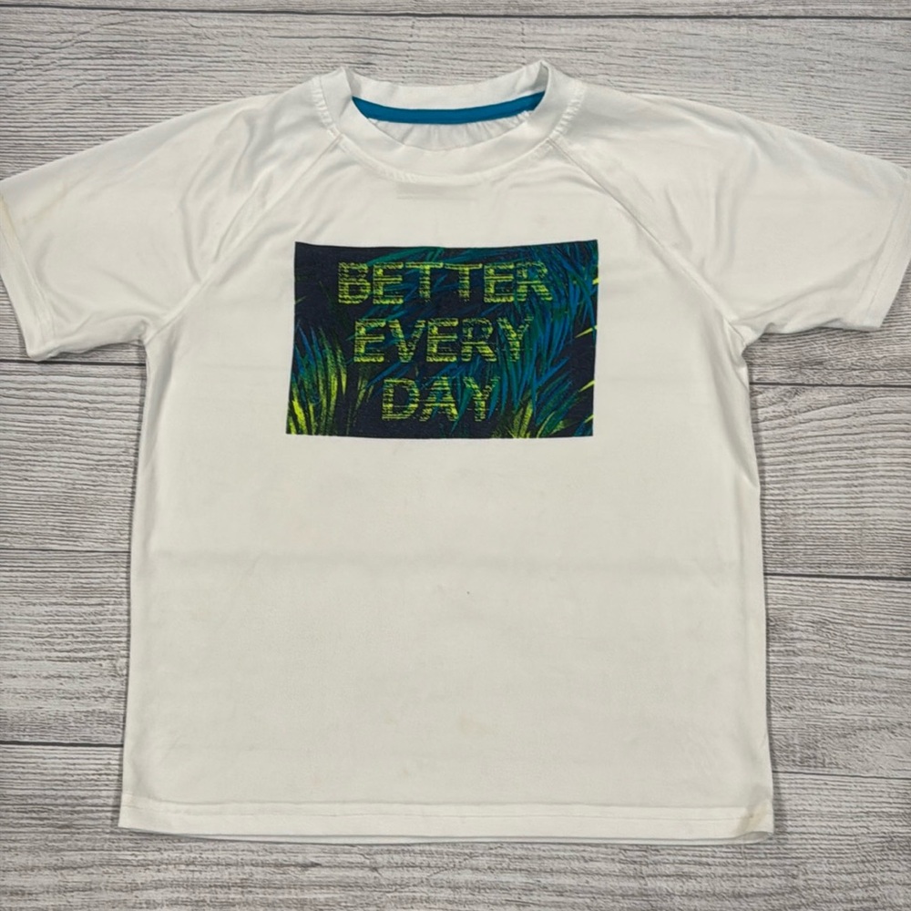 Xersion Boys White Graphic T-Shirt with Motivational Print